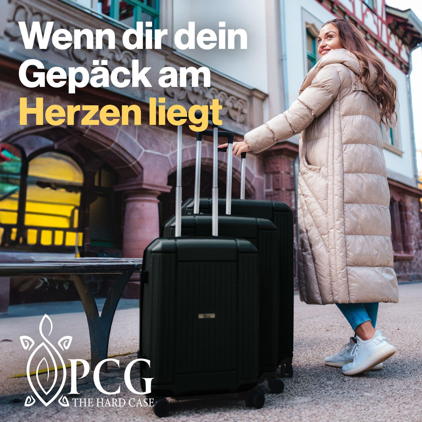 PCG THE HARD CASE premium Koffer 3er Set Schwarz
